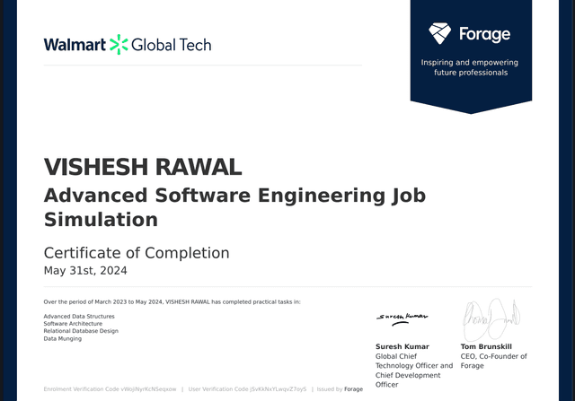 Walmart USA - Advanced Software Engineering